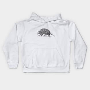 Armadillo walking along Kids Hoodie